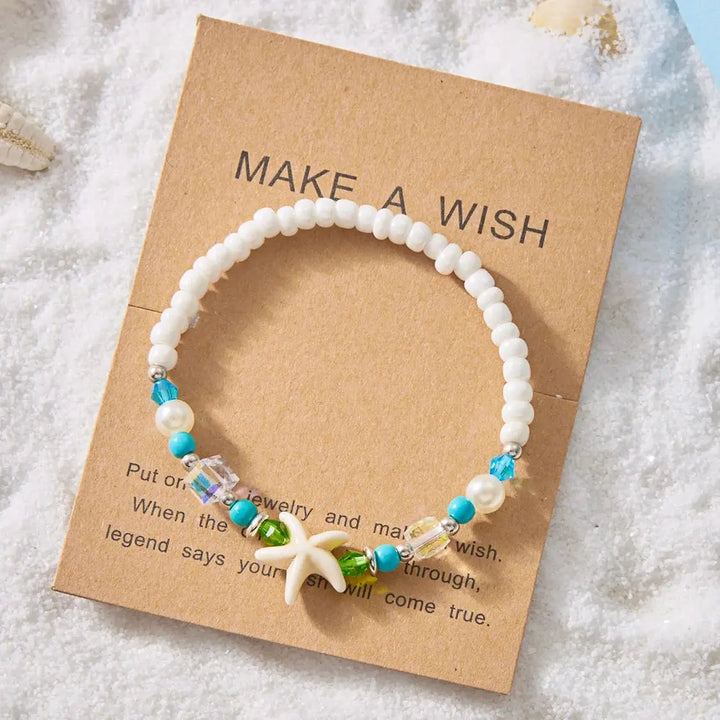 Braided Shell Starfish Bracelets