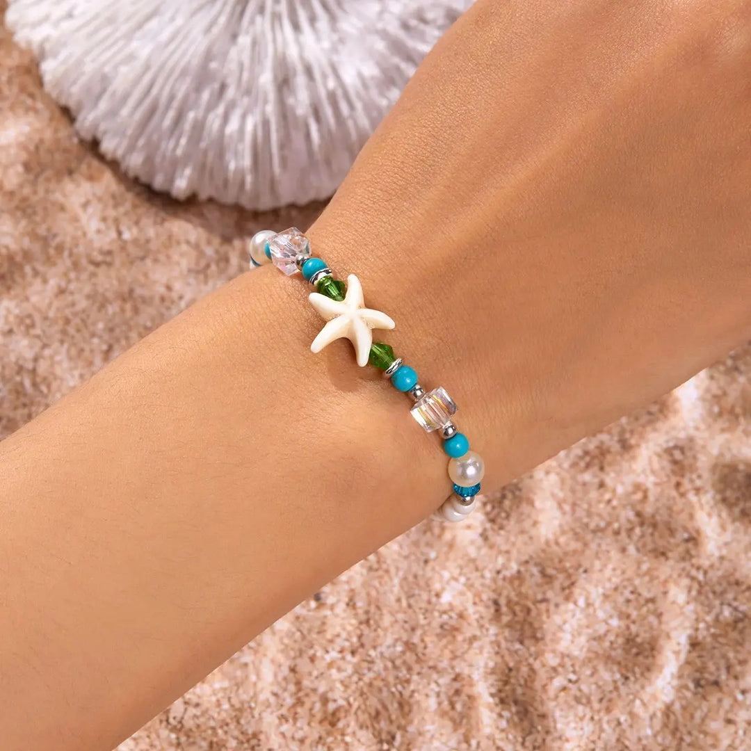 Braided Shell Starfish Bracelets