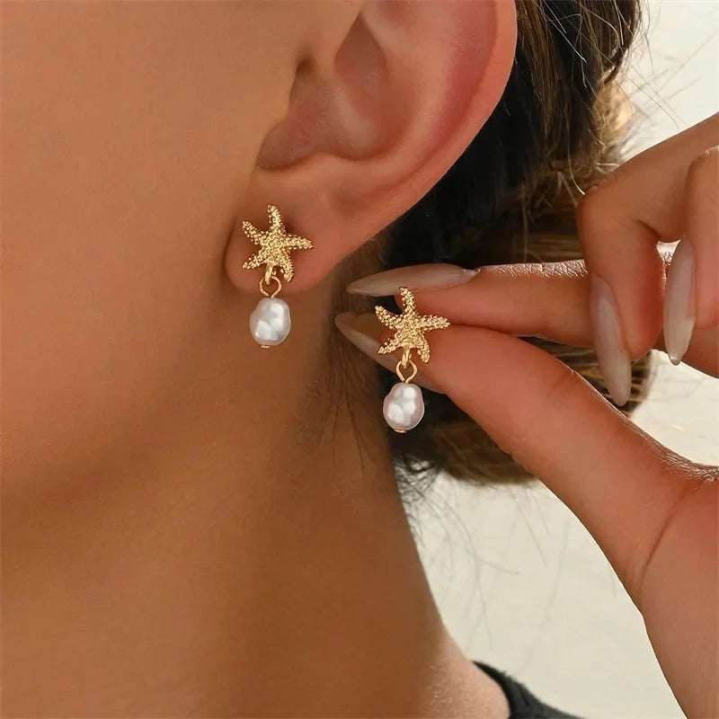 Ocean Asymmetric Starfish Shell Ring