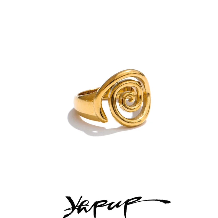 Gold PVD Conch Shell Ring