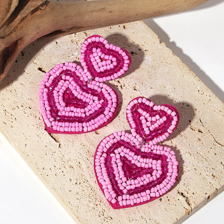 Starfish Conch Seed Bead Drop Earrings