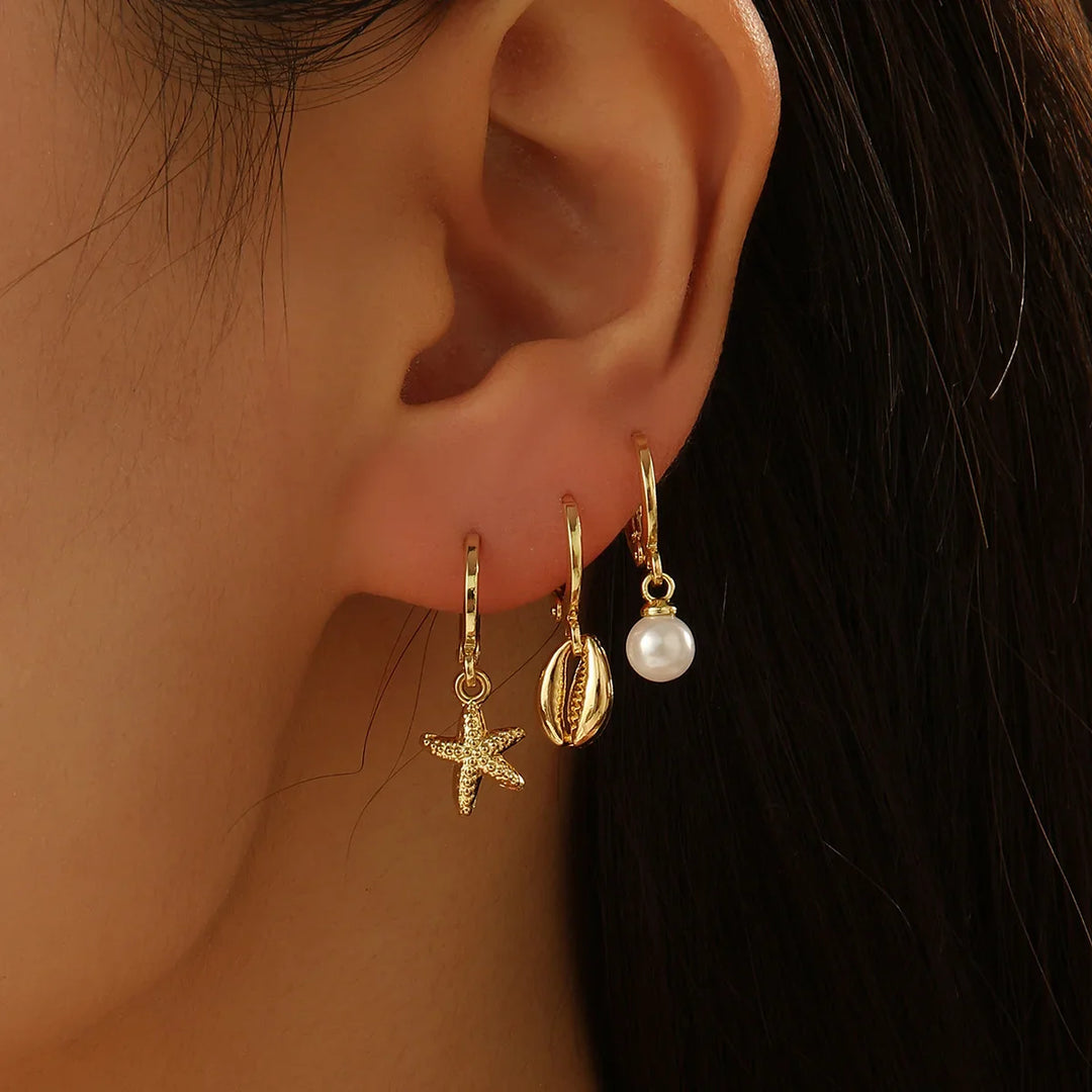 Ocean Asymmetric Starfish Shell Ring