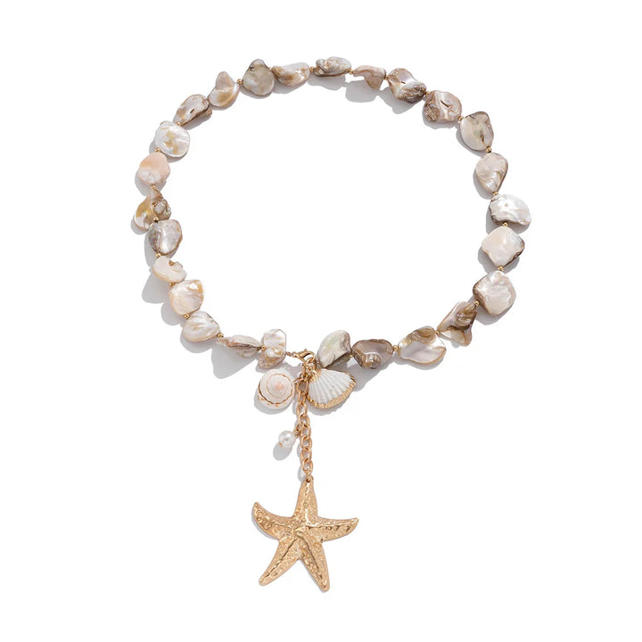 Woven Starfish Shell Necklace