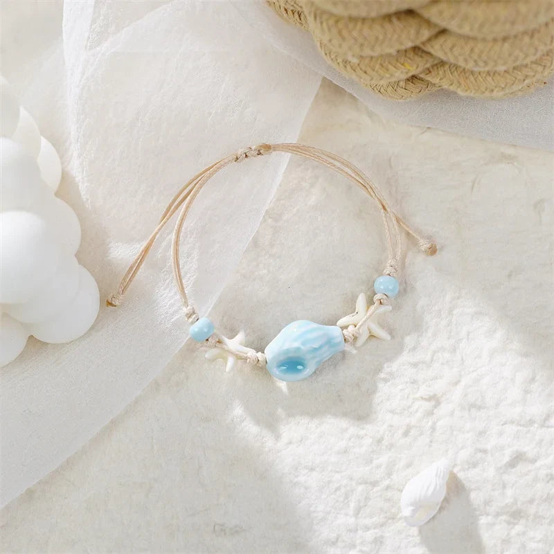 Ceramic Shell & Starfish Bracelet