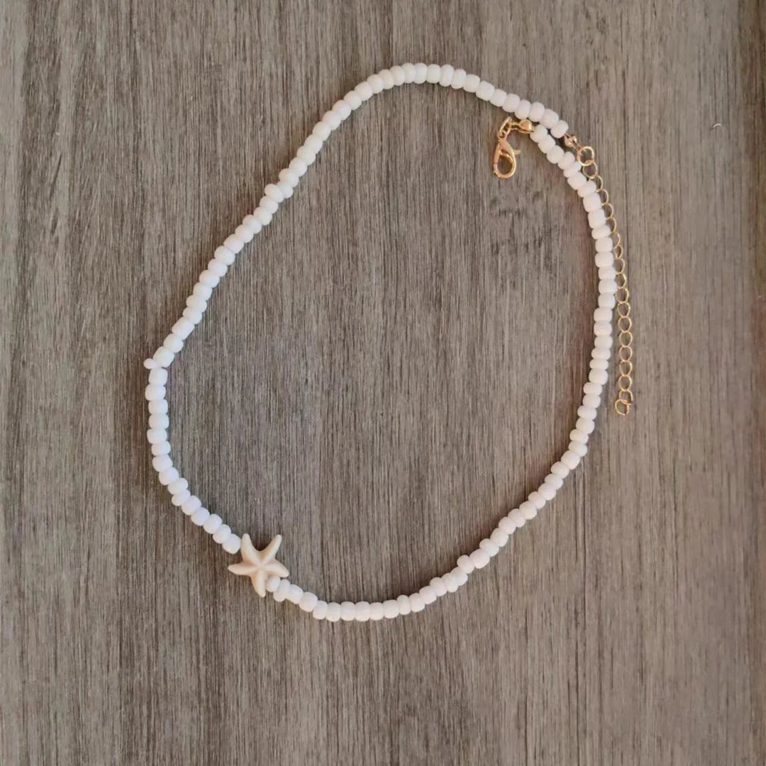 Tidepool Starfish Beaded Necklace