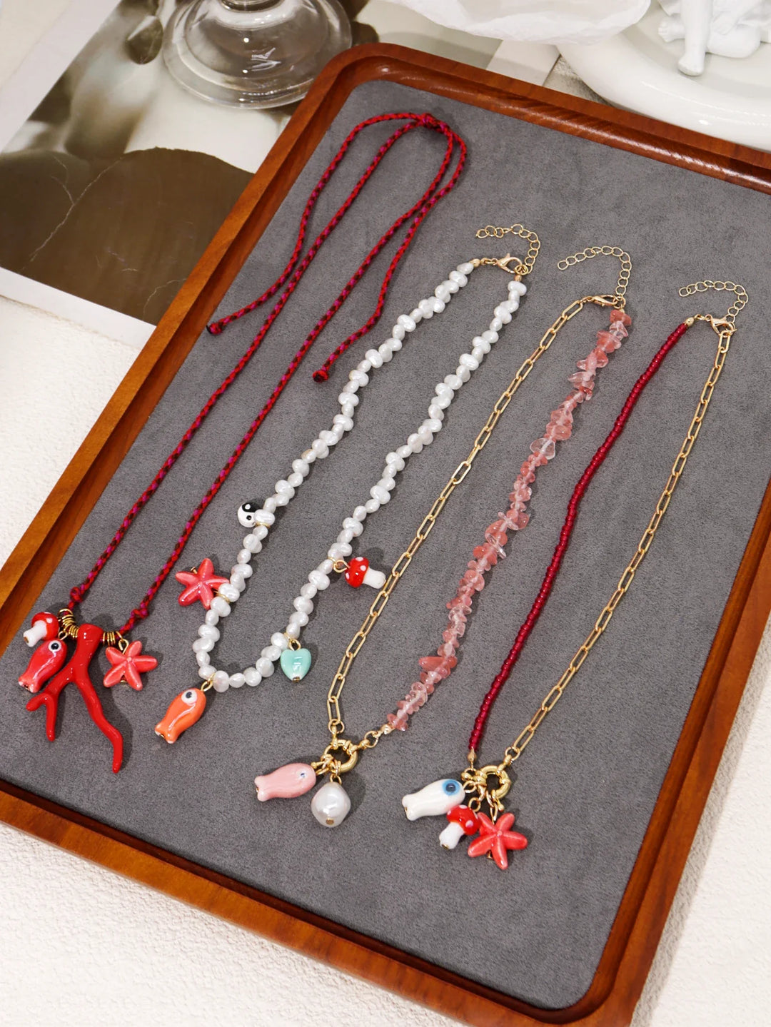 Ocean Charms Beaded Necklace