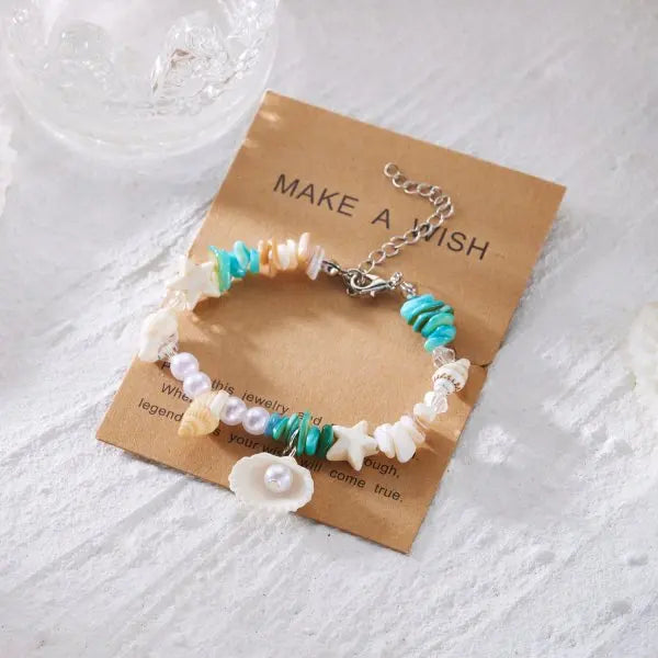 Braided Shell Starfish Bracelets