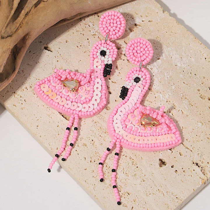Starfish Conch Seed Bead Drop Earrings