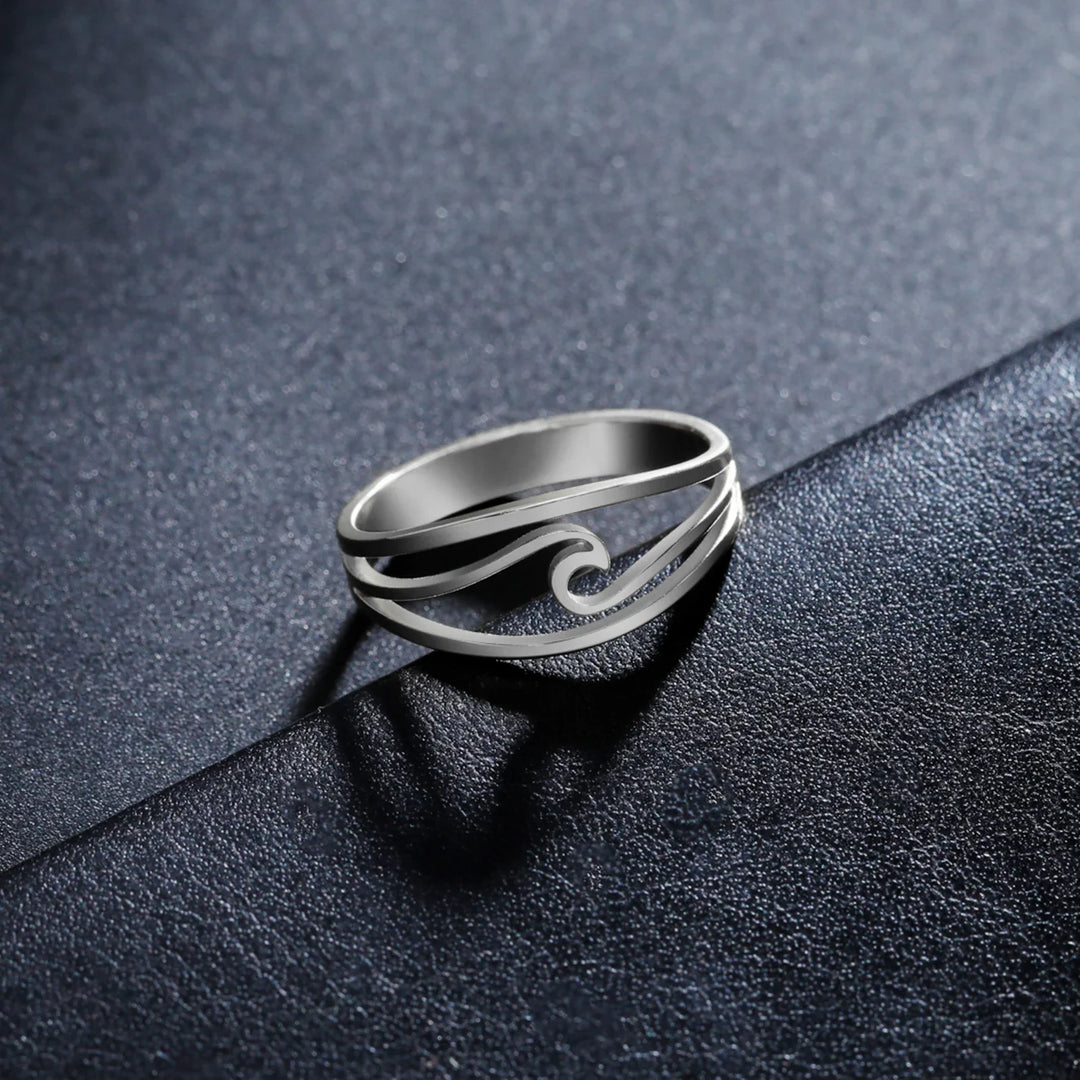 Gold Plated Ocean Wave Ring