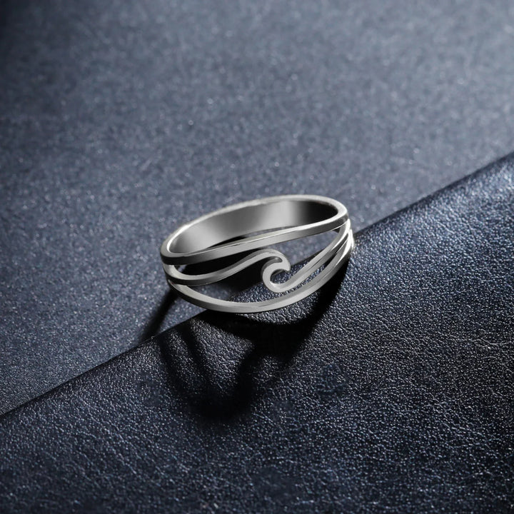 Gold Plated Ocean Wave Ring