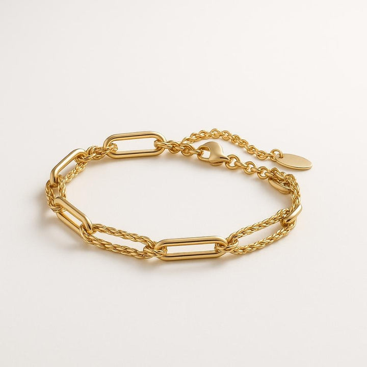 Golden Tidal Link Bracelet