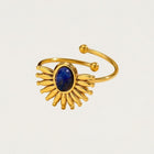 Gold Sun Lapis Ring 2