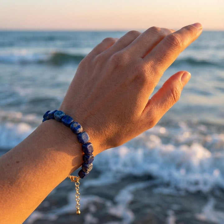 Lapis Lazuli Sea Pebble Bracelet