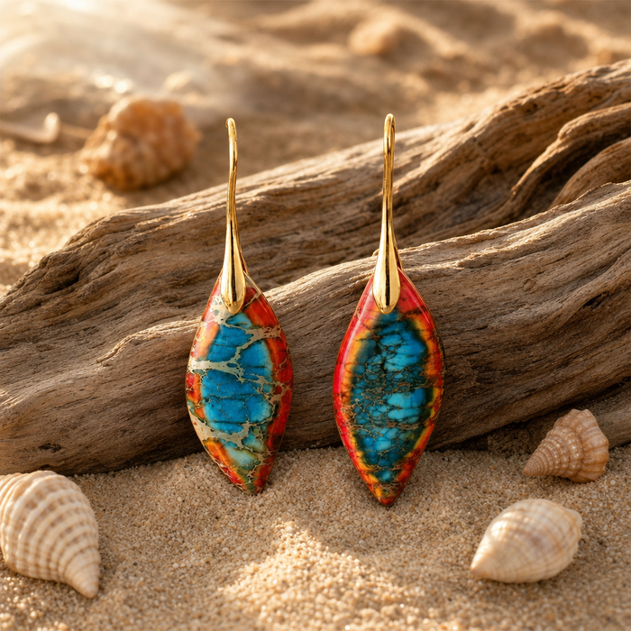Coral & Turquoise Earrings