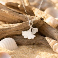 White Sail Enamel Necklace