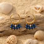 Gold & Blue Stone Earrings 5